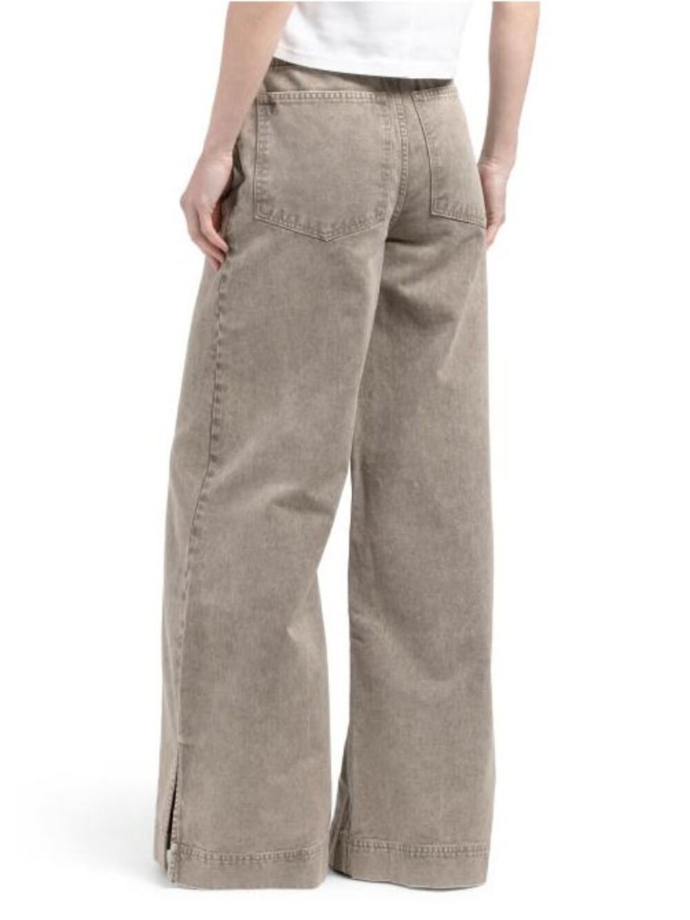 TOCCIN Made In Portugal Eileen Wide Leg Pants With Slit Cuffs - Picture 2 of 3